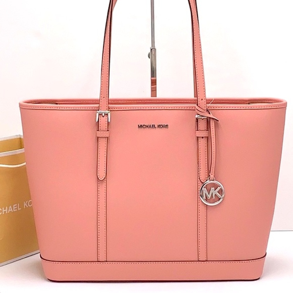 MICHAEL KORS
(NWT
Jet Set Travel Large Saffiano Leather Tote
Bag PRIMROSE COLOR - Picture 1 of 16